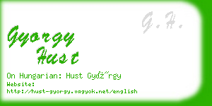 gyorgy hust business card
